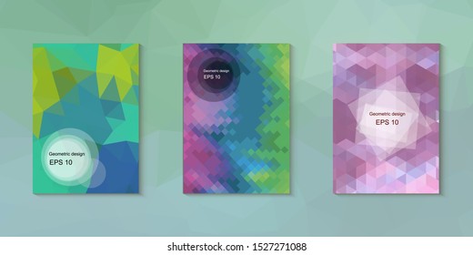 Abstract geometric triangle background, art, artistic, bright, colorful, design. Mosaic, color background. Mosaic texture. The effect of stained glass. EPS 10 Vector