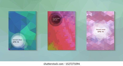 Abstract geometric triangle background, art, artistic, bright, colorful, design. Mosaic, color background. Mosaic texture. The effect of stained glass. EPS 10 Vector