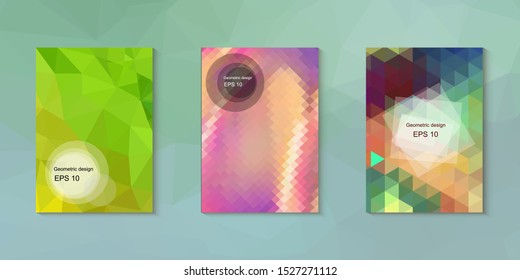 Abstract geometric triangle background, art, artistic, bright, colorful, design. Mosaic, color background. Mosaic texture. The effect of stained glass. EPS 10 Vector