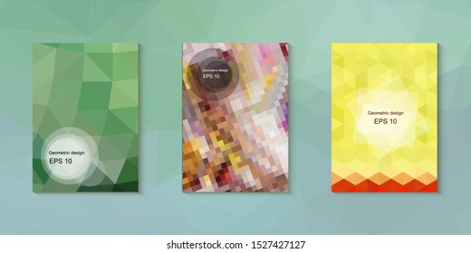 Abstract geometric triangle background, art, artistic, bright, colorful, design. Mosaic, color background. Mosaic texture. The effect of stained glass. EPS 10 Vector