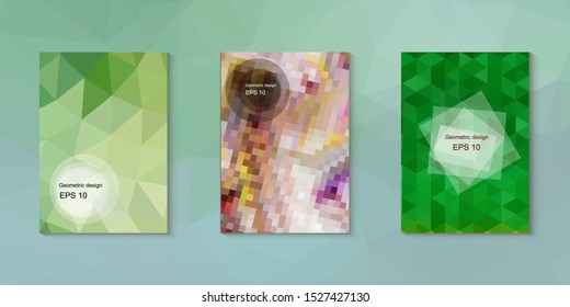 Abstract geometric triangle background, art, artistic, bright, colorful, design. Mosaic, color background. Mosaic texture. The effect of stained glass. EPS 10 Vector