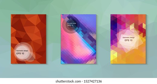 Abstract geometric triangle background, art, artistic, bright, colorful, design. Mosaic, color background. Mosaic texture. The effect of stained glass. EPS 10 Vector