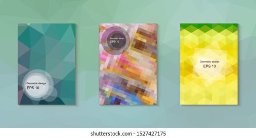 Abstract geometric triangle background, art, artistic, bright, colorful, design. Mosaic, color background. Mosaic texture. The effect of stained glass. EPS 10 Vector