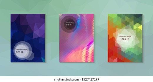 Abstract geometric triangle background, art, artistic, bright, colorful, design. Mosaic, color background. Mosaic texture. The effect of stained glass. EPS 10 Vector