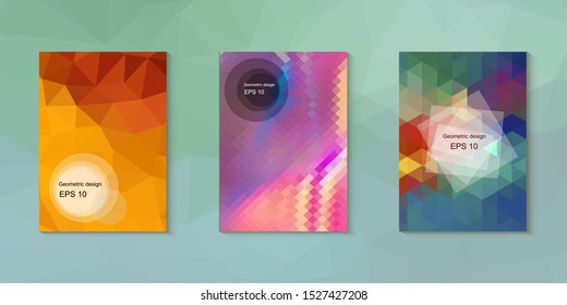 Abstract geometric triangle background, art, artistic, bright, colorful, design. Mosaic, color background. Mosaic texture. The effect of stained glass. EPS 10 Vector