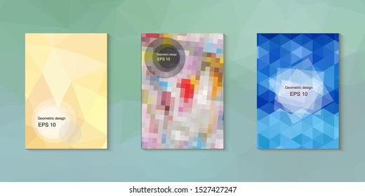 Abstract geometric triangle background, art, artistic, bright, colorful, design. Mosaic, color background. Mosaic texture. The effect of stained glass. EPS 10 Vector