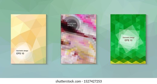 Abstract geometric triangle background, art, artistic, bright, colorful, design. Mosaic, color background. Mosaic texture. The effect of stained glass. EPS 10 Vector