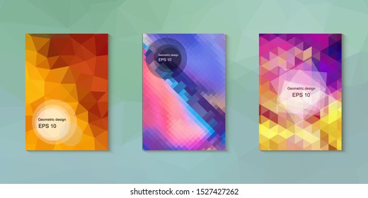 Abstract geometric triangle background, art, artistic, bright, colorful, design. Mosaic, color background. Mosaic texture. The effect of stained glass. EPS 10 Vector