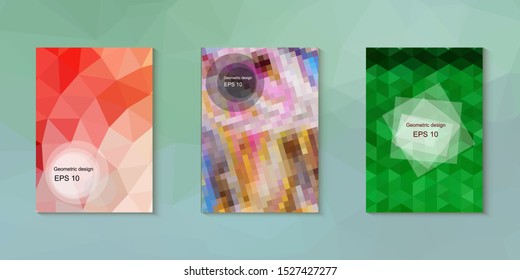 Abstract geometric triangle background, art, artistic, bright, colorful, design. Mosaic, color background. Mosaic texture. The effect of stained glass. EPS 10 Vector