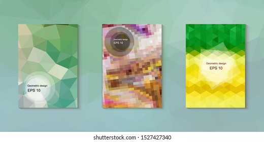 Abstract geometric triangle background, art, artistic, bright, colorful, design. Mosaic, color background. Mosaic texture. The effect of stained glass. EPS 10 Vector