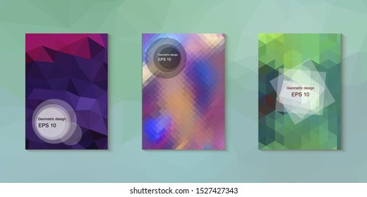 Abstract geometric triangle background, art, artistic, bright, colorful, design. Mosaic, color background. Mosaic texture. The effect of stained glass. EPS 10 Vector
