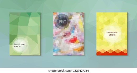 Abstract geometric triangle background, art, artistic, bright, colorful, design. Mosaic, color background. Mosaic texture. The effect of stained glass. EPS 10 Vector