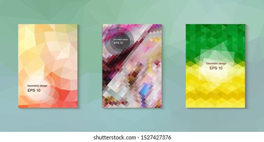 Abstract geometric triangle background, art, artistic, bright, colorful, design. Mosaic, color background. Mosaic texture. The effect of stained glass. EPS 10 Vector