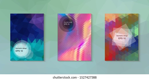 Abstract geometric triangle background, art, artistic, bright, colorful, design. Mosaic, color background. Mosaic texture. The effect of stained glass. EPS 10 Vector