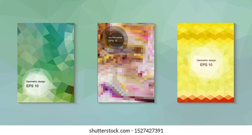 Abstract geometric triangle background, art, artistic, bright, colorful, design. Mosaic, color background. Mosaic texture. The effect of stained glass. EPS 10 Vector