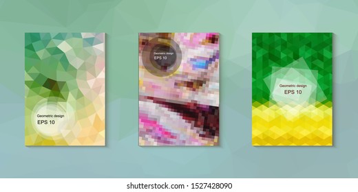Abstract geometric triangle background, art, artistic, bright, colorful, design. Mosaic, color background. Mosaic texture. The effect of stained glass. EPS 10 Vector