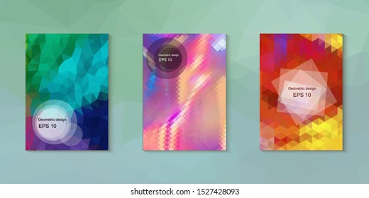 Abstract geometric triangle background, art, artistic, bright, colorful, design. Mosaic, color background. Mosaic texture. The effect of stained glass. EPS 10 Vector