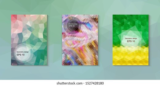 Abstract geometric triangle background, art, artistic, bright, colorful, design. Mosaic, color background. Mosaic texture. The effect of stained glass. EPS 10 Vector