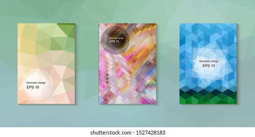Abstract geometric triangle background, art, artistic, bright, colorful, design. Mosaic, color background. Mosaic texture. The effect of stained glass. EPS 10 Vector