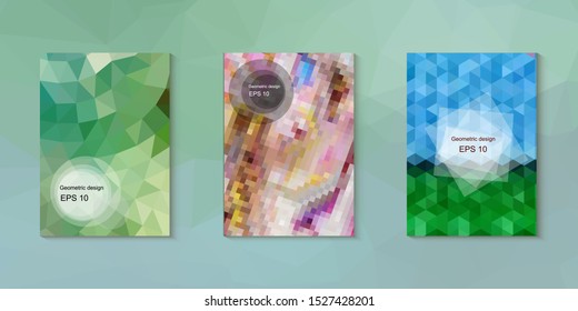 Abstract geometric triangle background, art, artistic, bright, colorful, design. Mosaic, color background. Mosaic texture. The effect of stained glass. EPS 10 Vector