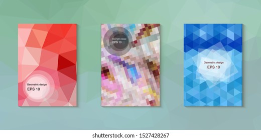 Abstract geometric triangle background, art, artistic, bright, colorful, design. Mosaic, color background. Mosaic texture. The effect of stained glass. EPS 10 Vector
