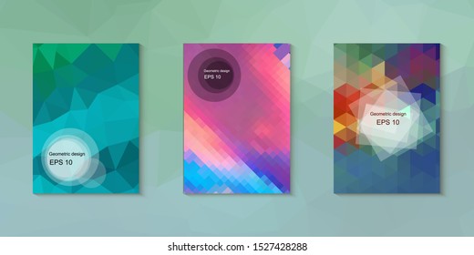 Abstract geometric triangle background, art, artistic, bright, colorful, design. Mosaic, color background. Mosaic texture. The effect of stained glass. EPS 10 Vector
