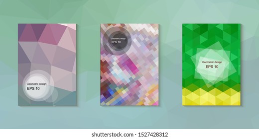Abstract geometric triangle background, art, artistic, bright, colorful, design. Mosaic, color background. Mosaic texture. The effect of stained glass. EPS 10 Vector
