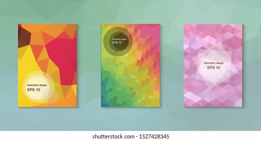 Abstract geometric triangle background, art, artistic, bright, colorful, design. Mosaic, color background. Mosaic texture. The effect of stained glass. EPS 10 Vector