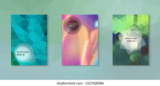 Abstract geometric triangle background, art, artistic, bright, colorful, design. Mosaic, color background. Mosaic texture. The effect of stained glass. EPS 10 Vector