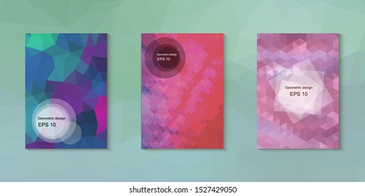 Abstract geometric triangle background, art, artistic, bright, colorful, design. Mosaic, color background. Mosaic texture. The effect of stained glass. EPS 10 Vector