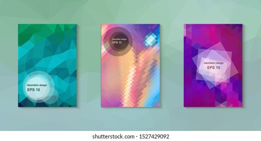 Abstract geometric triangle background, art, artistic, bright, colorful, design. Mosaic, color background. Mosaic texture. The effect of stained glass. EPS 10 Vector