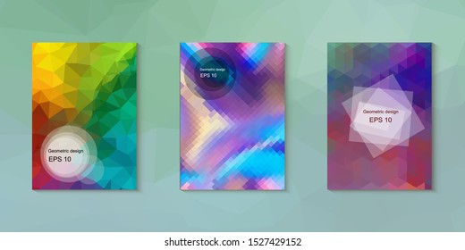 Abstract geometric triangle background, art, artistic, bright, colorful, design. Mosaic, color background. Mosaic texture. The effect of stained glass. EPS 10 Vector