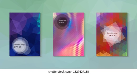 Abstract geometric triangle background, art, artistic, bright, colorful, design. Mosaic, color background. Mosaic texture. The effect of stained glass. EPS 10 Vector