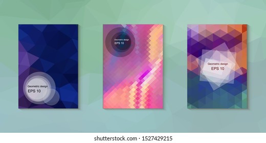 Abstract geometric triangle background, art, artistic, bright, colorful, design. Mosaic, color background. Mosaic texture. The effect of stained glass. EPS 10 Vector