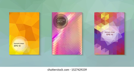 Abstract geometric triangle background, art, artistic, bright, colorful, design. Mosaic, color background. Mosaic texture. The effect of stained glass. EPS 10 Vector