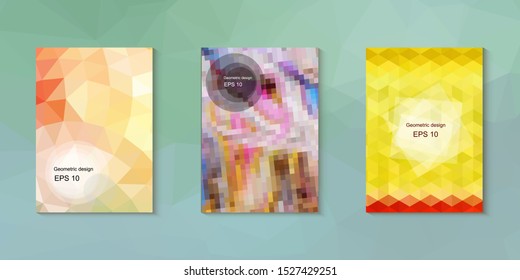 Abstract geometric triangle background, art, artistic, bright, colorful, design. Mosaic, color background. Mosaic texture. The effect of stained glass. EPS 10 Vector