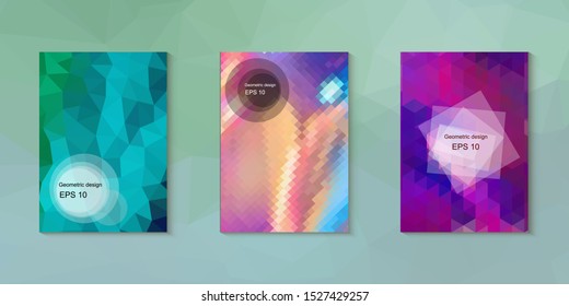 Abstract geometric triangle background, art, artistic, bright, colorful, design. Mosaic, color background. Mosaic texture. The effect of stained glass. EPS 10 Vector
