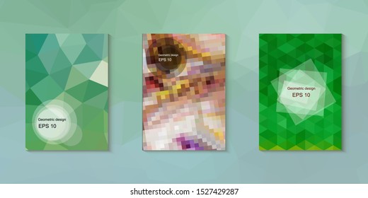 Abstract geometric triangle background, art, artistic, bright, colorful, design. Mosaic, color background. Mosaic texture. The effect of stained glass. EPS 10 Vector