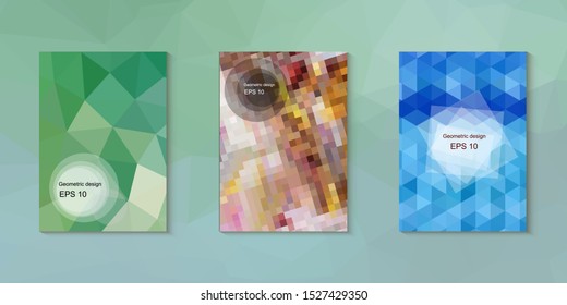 Abstract geometric triangle background, art, artistic, bright, colorful, design. Mosaic, color background. Mosaic texture. The effect of stained glass. EPS 10 Vector