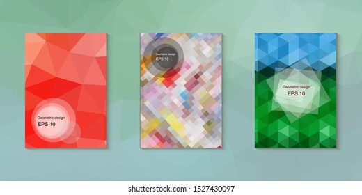Abstract geometric triangle background, art, artistic, bright, colorful, design. Mosaic, color background. Mosaic texture. The effect of stained glass. EPS 10 Vector