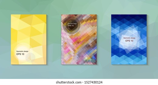 Abstract geometric triangle background, art, artistic, bright, colorful, design. Mosaic, color background. Mosaic texture. The effect of stained glass. EPS 10 Vector