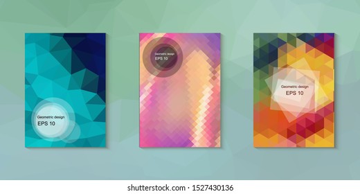 Abstract geometric triangle background, art, artistic, bright, colorful, design. Mosaic, color background. Mosaic texture. The effect of stained glass. EPS 10 Vector