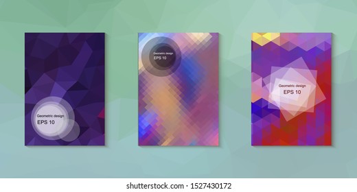 Abstract geometric triangle background, art, artistic, bright, colorful, design. Mosaic, color background. Mosaic texture. The effect of stained glass. EPS 10 Vector