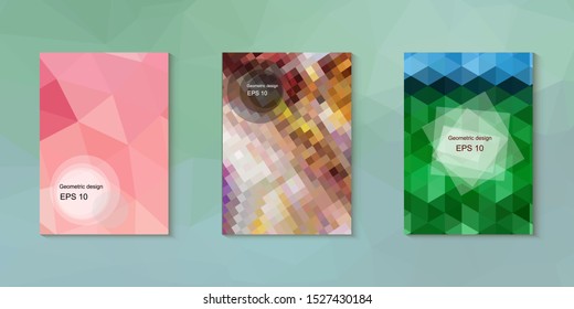 Abstract geometric triangle background, art, artistic, bright, colorful, design. Mosaic, color background. Mosaic texture. The effect of stained glass. EPS 10 Vector