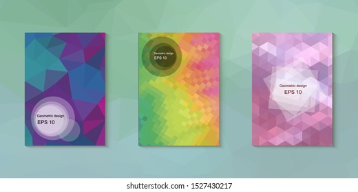 Abstract geometric triangle background, art, artistic, bright, colorful, design. Mosaic, color background. Mosaic texture. The effect of stained glass. EPS 10 Vector