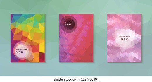 Abstract geometric triangle background, art, artistic, bright, colorful, design. Mosaic, color background. Mosaic texture. The effect of stained glass. EPS 10 Vector