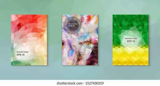 Abstract geometric triangle background, art, artistic, bright, colorful, design. Mosaic, color background. Mosaic texture. The effect of stained glass. EPS 10 Vector