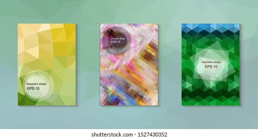 Abstract geometric triangle background, art, artistic, bright, colorful, design. Mosaic, color background. Mosaic texture. The effect of stained glass. EPS 10 Vector