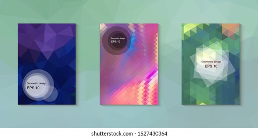 Abstract geometric triangle background, art, artistic, bright, colorful, design. Mosaic, color background. Mosaic texture. The effect of stained glass. EPS 10 Vector