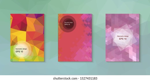 Abstract geometric triangle background, art, artistic, bright, colorful, design. Mosaic, color background. Mosaic texture. The effect of stained glass. EPS 10 Vector